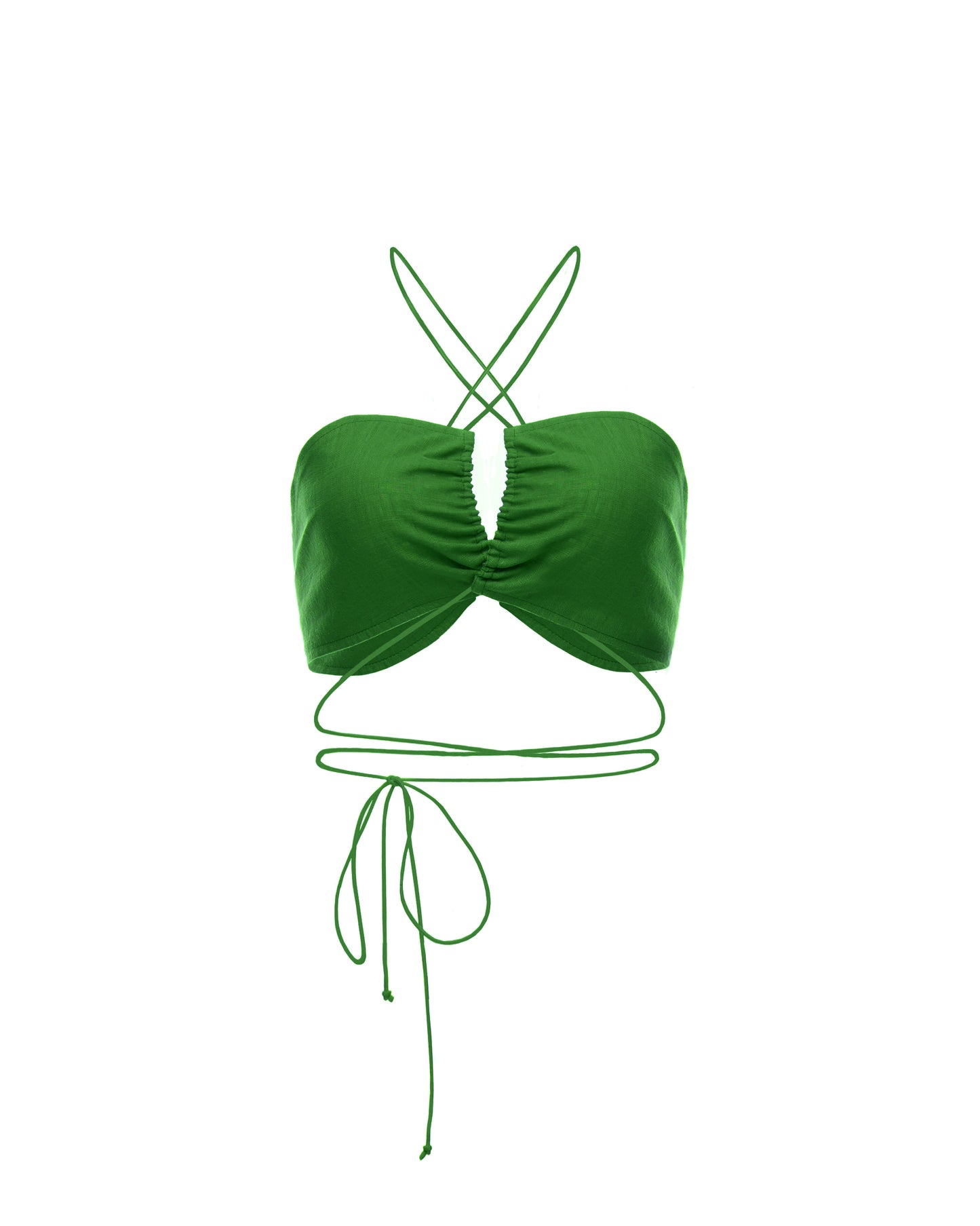 String Tie Top in Green