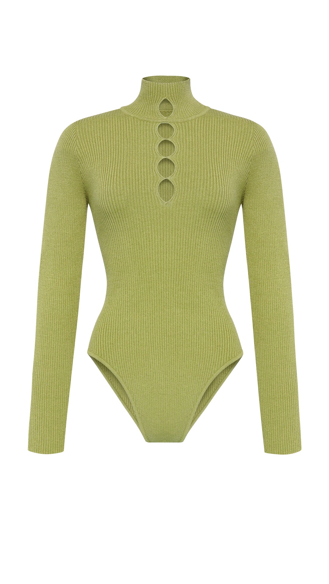 Pistachio Bodysuit with Cutouts